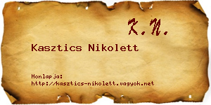 Kasztics Nikolett névjegykártya